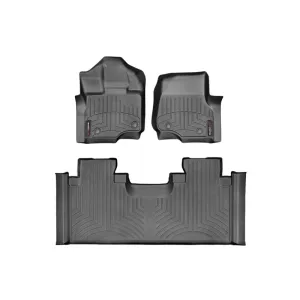 WeatherTech FloorLiners - Front/2nd Row - Black - Ford Fullsize Truck 2015-19