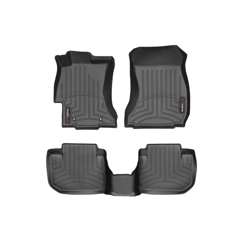 WeatherTech FloorLiners - Front/2nd Row - Black - Subaru Crosstrek/WRX 2013-19