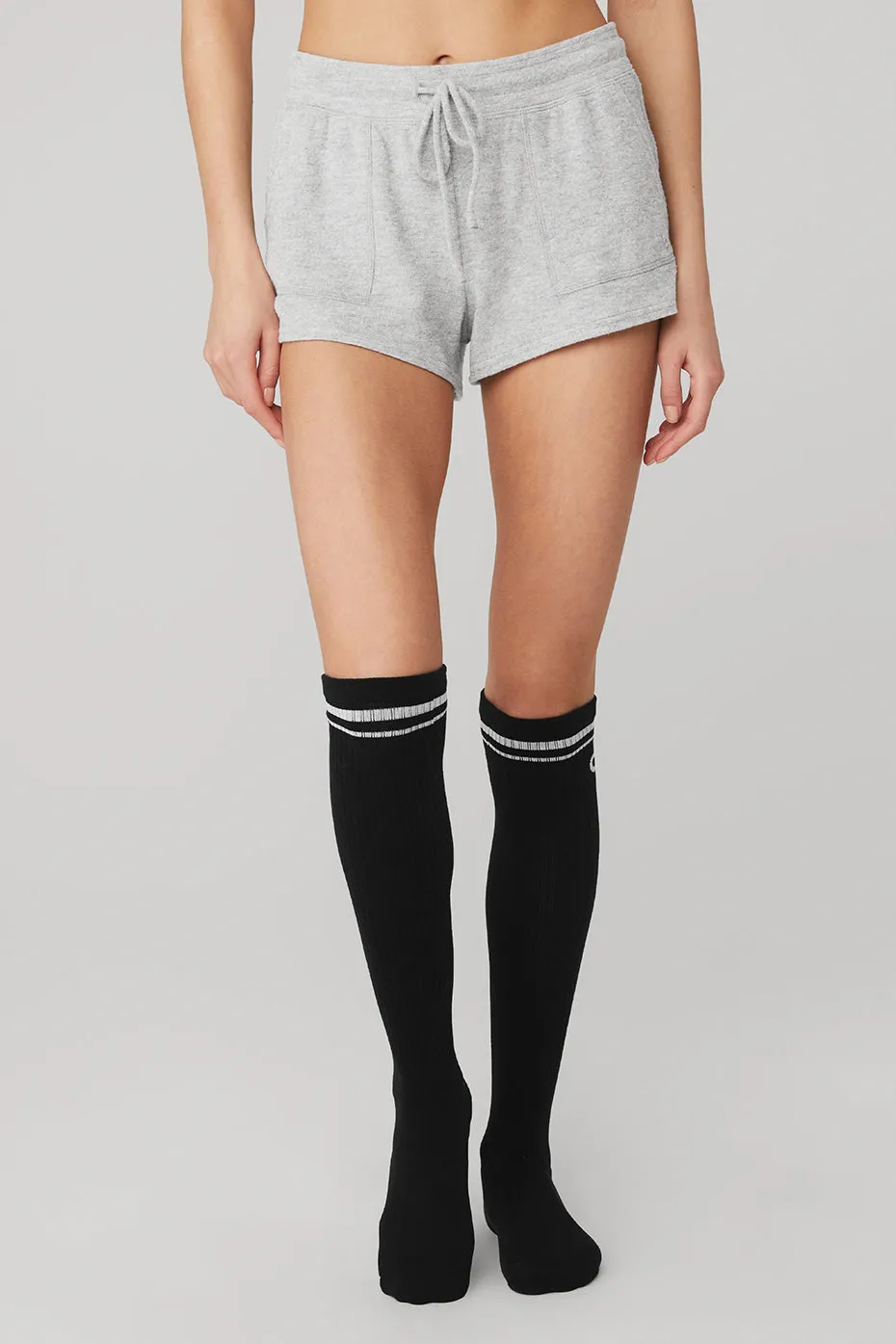 Women's Knee-High Throwback Sock - Black/White