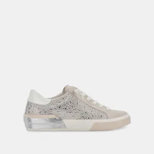 ZINA CRYSTAL SNEAKERS IVORY SUEDE