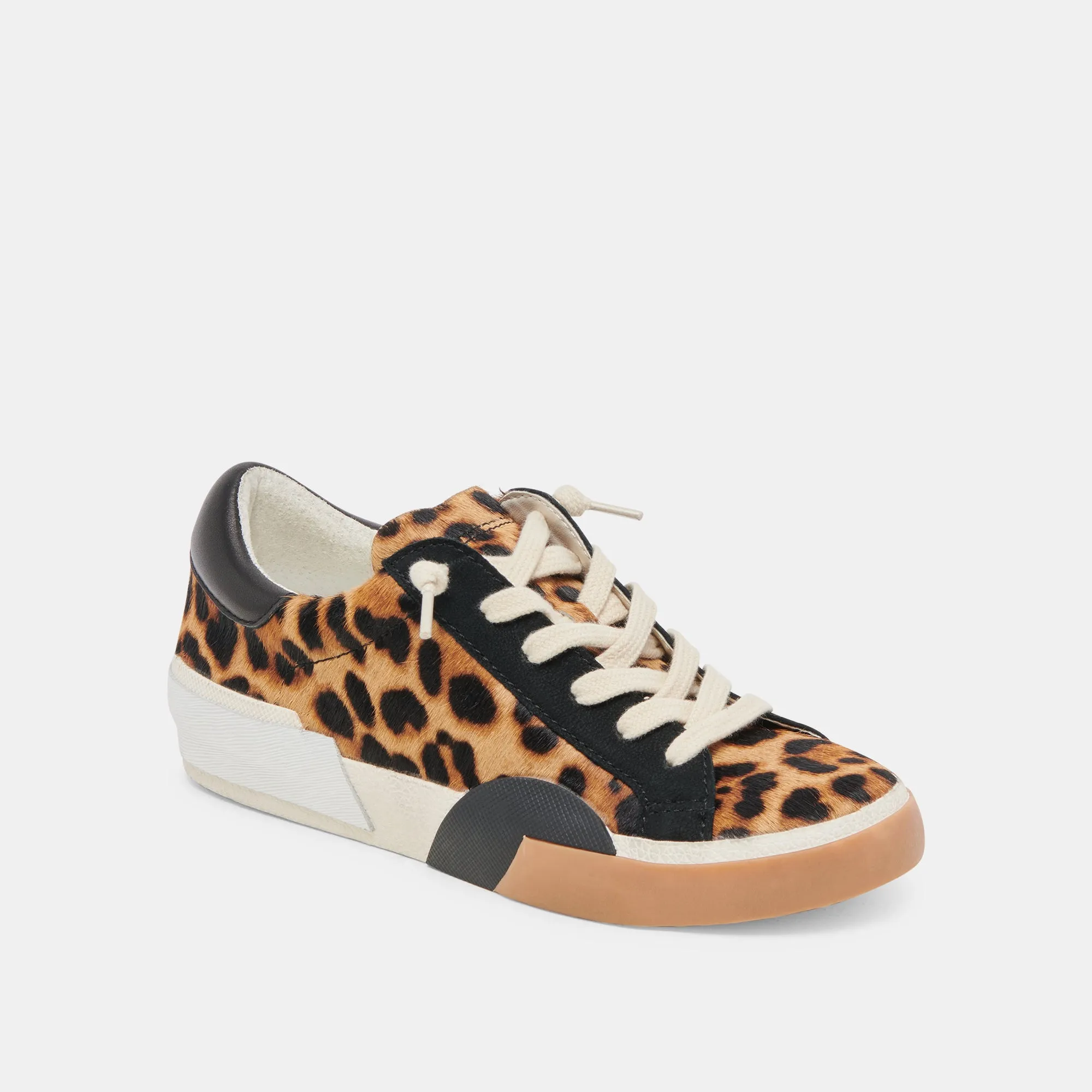 ZINA SNEAKERS LEOPARD BLACK CALF HAIR