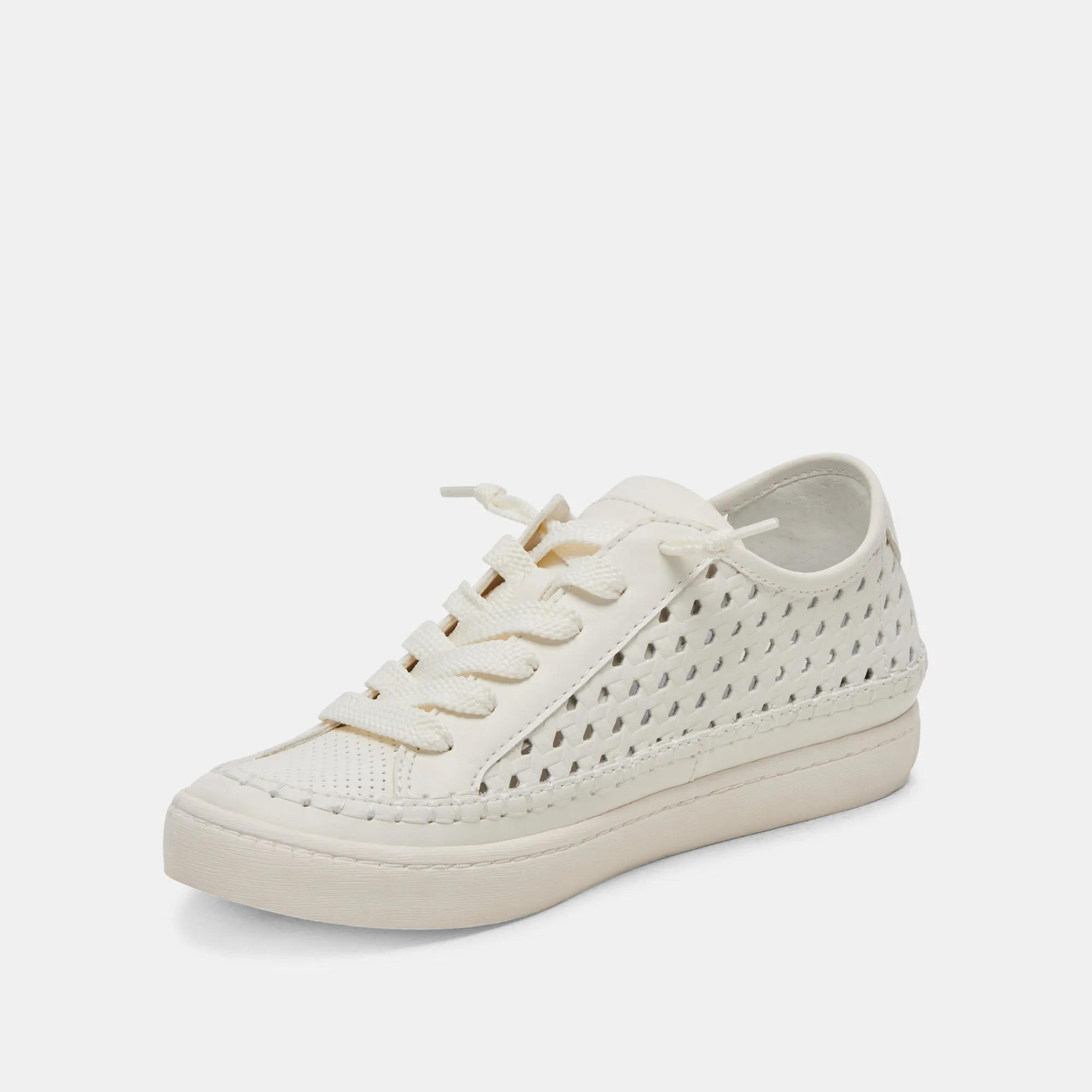 ZOLEN SNEAKERS WHITE PERFORATED LEATHER